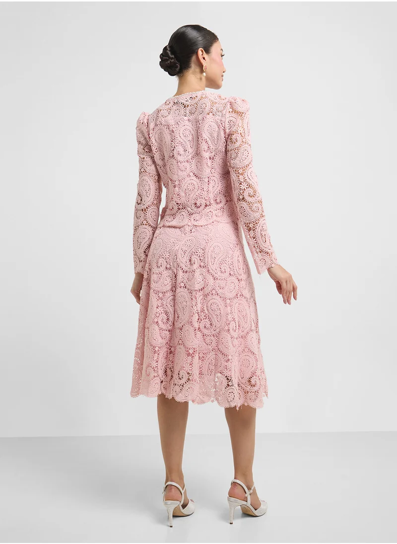 Khizana Lace Top & Skirt Set