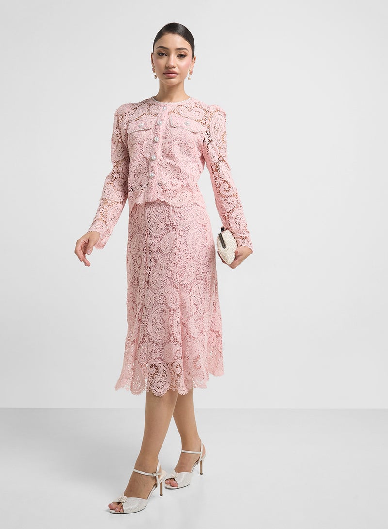 Khizana Lace Top & Skirt Set  - Image 5