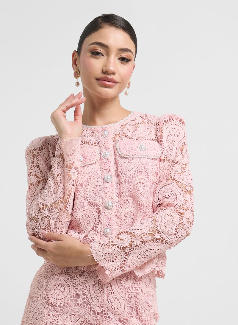 Khizana Lace Top & Skirt Set  - Image 3