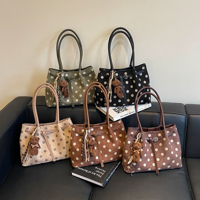 Women's Korean Polka Dot Tote Bag - Image 1