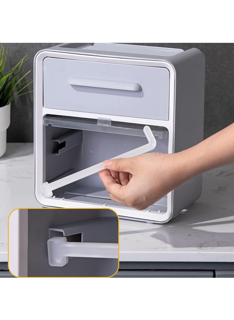 Hihonor - Toilet Paper Holder Toilet Roll Holder, Wall Mount Toilet Waterproof Paper Holder Shelf, Toilet Paper Tray Roll Paper Tube Storage Box Toilet Wall Mounted (Color : Large Purple) - Image 1