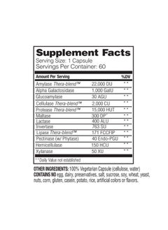 ENZYMEDICA Veggiegest Digestive Enzymes For Vegan Vegetarian And Raw Diets Prevents Gas And Bloating 60 Capsules Ffp  - Image 2