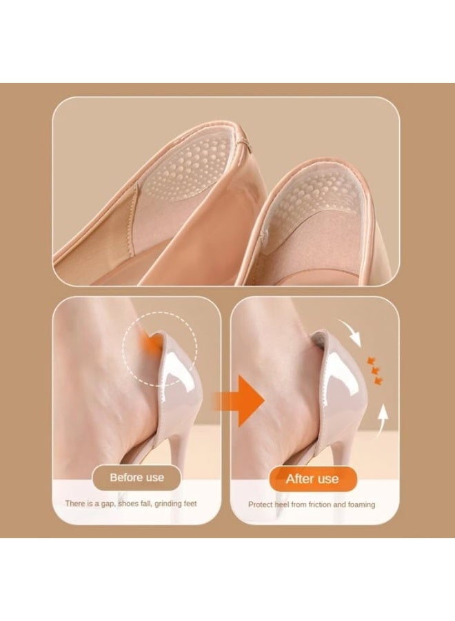 زوج واحد من وسادات بطانة الكعب من السيليكون للكعب العالي، حشوات كعب للأحذية الفضفاضة، ملصقات نعل الحذاء للأحذية الكبيرة، وسادات حشوات مضادة للانزلاق لحماية القدم للنساء والرجال - Image 4