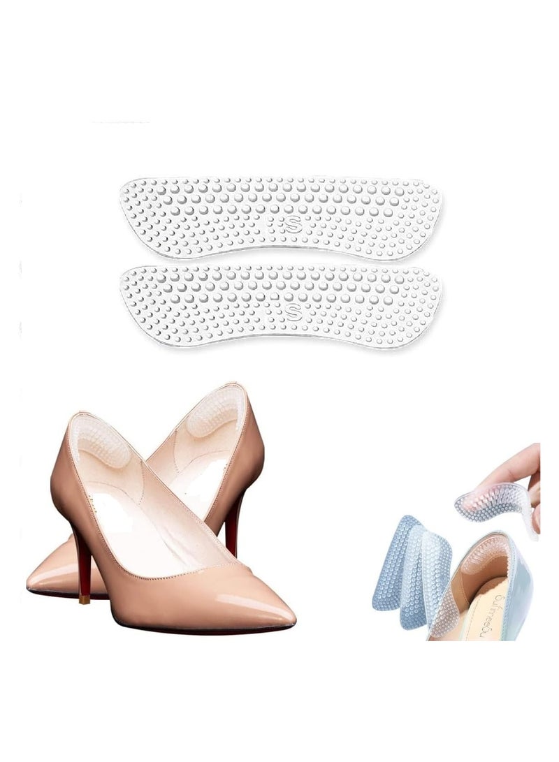 زوج واحد من وسادات بطانة الكعب من السيليكون للكعب العالي، حشوات كعب للأحذية الفضفاضة، ملصقات نعل الحذاء للأحذية الكبيرة، وسادات حشوات مضادة للانزلاق لحماية القدم للنساء والرجال - Image 1