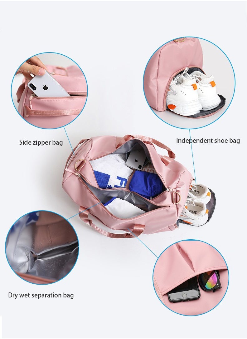 Generic - Men's and women's fitness bags with shoe compartment, sports travel bag with dry wet separation, large capacity yoga bag - Image 1