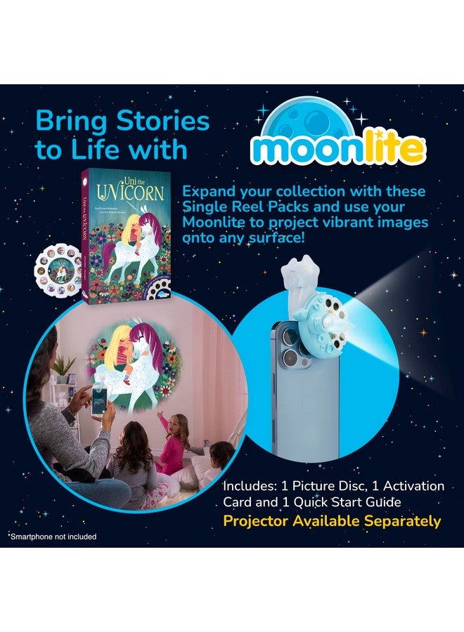 مونليت بكرات القصص المصورة لجهاز عرض المصباح اليدوي، للأطفال الصغار | يوني يونيكورن | قصة حزمة بكرة واحدة لمدة 12 شهرًا وما فوق - Image 2