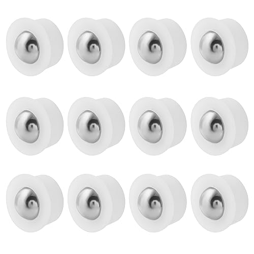 Litoexpe 12pcs Mini Ball Transfer Bearing Unit, Table Conveyor Ball Caster Wheels, 1/3" Ball Roller Wheels for Transmission, Furniture, Wheelchair (Nylon and Stainless Steel) - Image 1