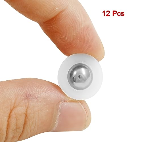 Litoexpe 12pcs Mini Ball Transfer Bearing Unit, Table Conveyor Ball Caster Wheels, 1/3" Ball Roller Wheels for Transmission, Furniture, Wheelchair (Nylon and Stainless Steel) - Image 3