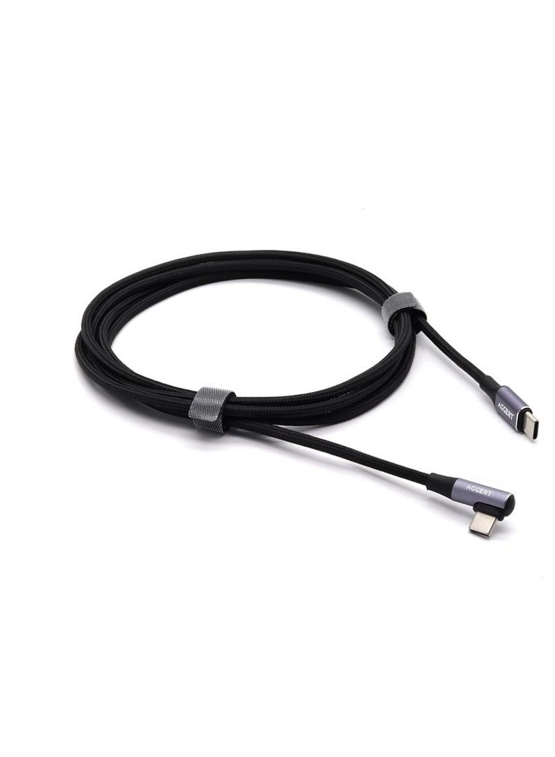 اجيرت كابل شحن سريع مجدول من النوع C إلى C بقدرة 60 وات 6503 - Image 1