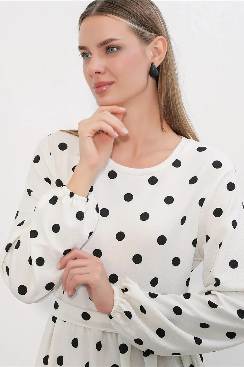 بيغ دارت BDART Floral Maxi Knit Dress With Bow Detail