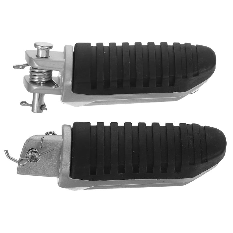 Universal Aluminum Motorcycle Foot Peg Front Pair Anti Slip Rubber Sturdy Electric Scooter Footrest For Motorbikes Comfortable Stable Riding Accessories - Image 2