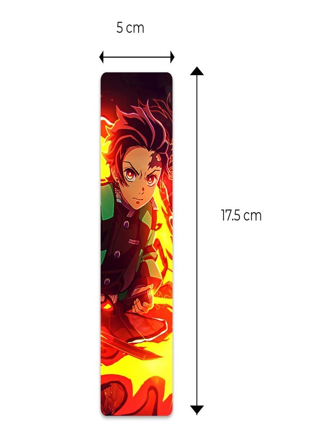 OneOclock Anime Bookmarks Pack of 5 Decorative Bookmarks - Best Anime Gift for Readers, Book Enthusiast & Friends I Anime Fans I Stationery Items, Tanjiro, Nezuko, Inosuke, Zenitsu, Shinobu (Demon Slayer) - Image 2