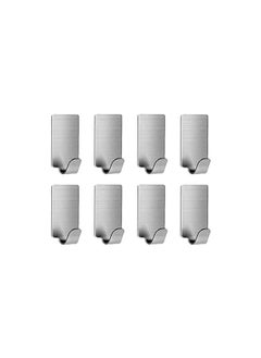 Vanstarry Adhesive Hooks Heavy Duty Wall Hangers Hooks Waterproof Stainless Steel Towel Hanger Holder Stick On Hooks For Hanging Kitchen Bathroom Home8 Packs  - Image 2