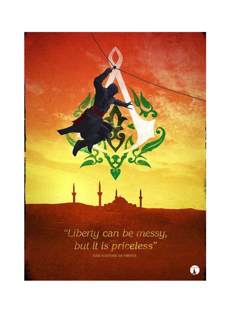 The Video Game Assassin's Creed Mouse Pad Red/Yellow