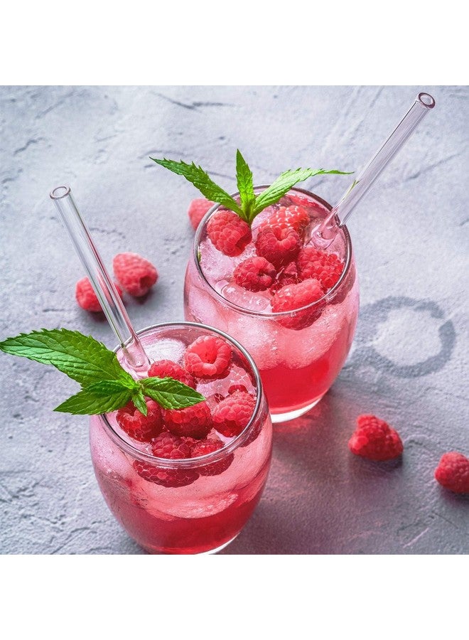 Save SAVE Reusable Glass Straw Set | 4 Straws & 1 Cleaning Brush | Ecofriendly Multiuse Drinking Straws | Cute Straws for Cocktails, Mocktails, Shakes & More Drinks (Combo, Crystal White) - Image 4