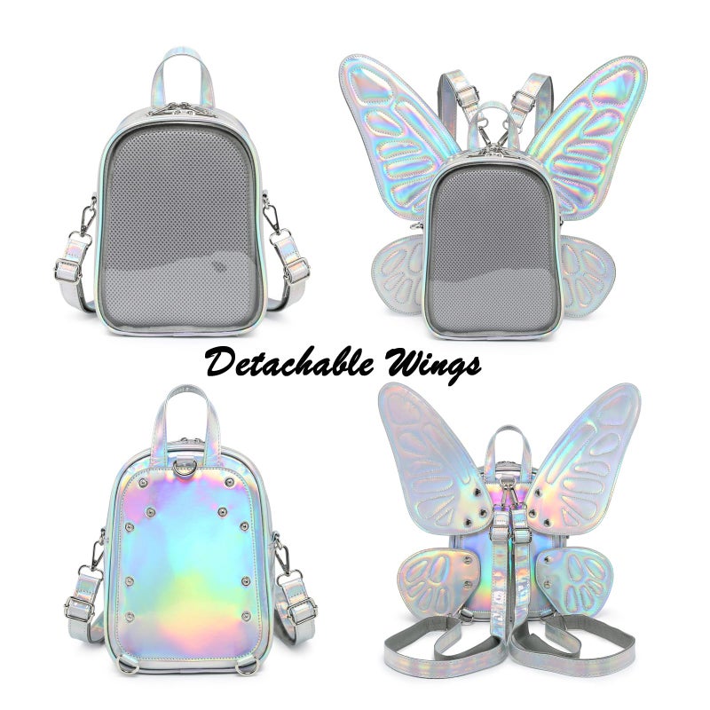 CHERRY SAUCE Ita Bag Backpack Butterfly Wings Fashion Purses and Handbags JK Bags Detachable Straps with Pin Display - Image 4