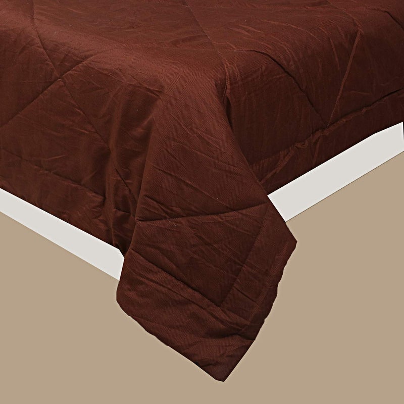 Kuber Industries Kuber Industries Microfibre Printed Reversible Comforter, Double (Brown and Blue, 200 GSM), CTKTC13980  - Image 4