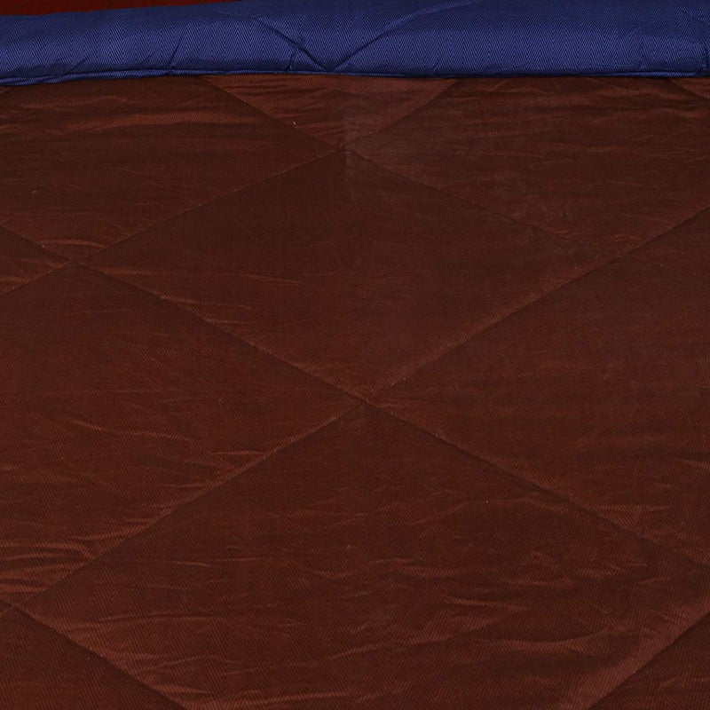 Kuber Industries Kuber Industries Microfibre Printed Reversible Comforter, Double (Brown and Blue, 200 GSM), CTKTC13980  - Image 5