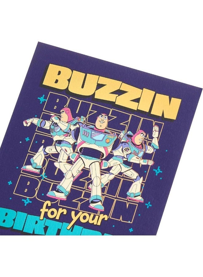 UK Greetings Disney Pixar Toy Story 5 Buzz Lightyear Buzzin for Your Happy Birthday Greeting Card (15.9 x 18.4 cm) - Image 2