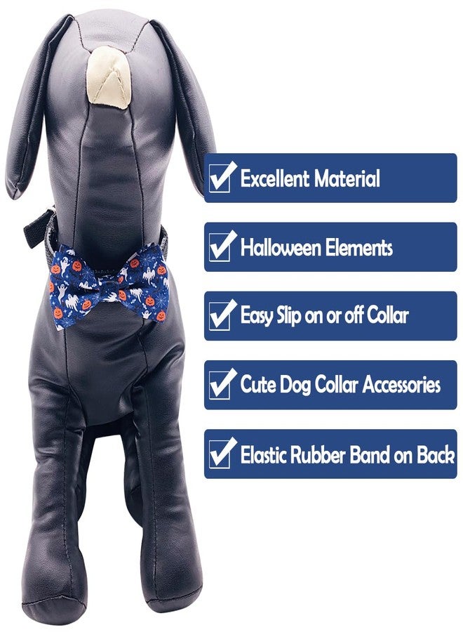 PET SHOW 10pcs Halloween Large Dog Bow Ties for Medium Big Detachable Dogs Bowties with Elastic Bands Attach to Collar Pet Grooming Collar Attachment Accessories - Image 4