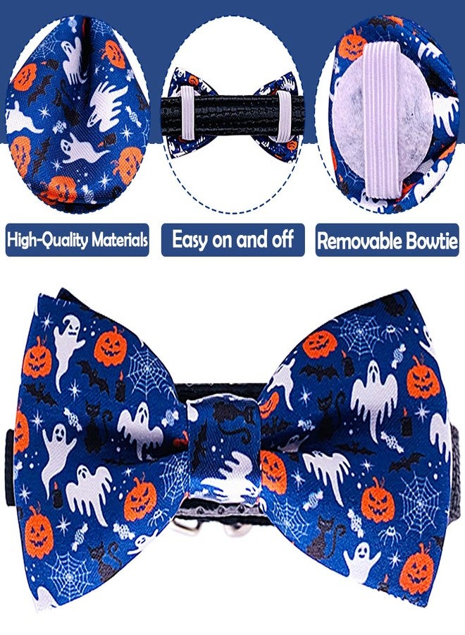 PET SHOW 10pcs Halloween Large Dog Bow Ties for Medium Big Detachable Dogs Bowties with Elastic Bands Attach to Collar Pet Grooming Collar Attachment Accessories - Image 3