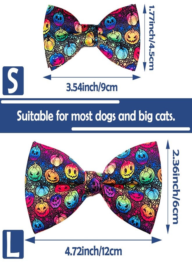 PET SHOW 10pcs Halloween Large Dog Bow Ties for Medium Big Detachable Dogs Bowties with Elastic Bands Attach to Collar Pet Grooming Collar Attachment Accessories - Image 2