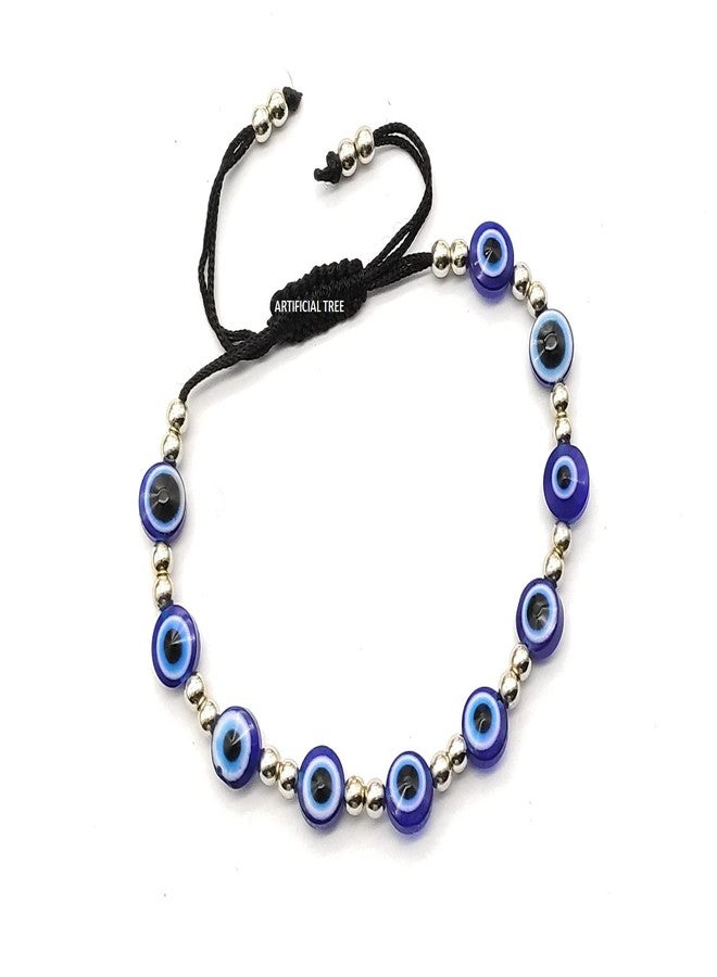 ARTIFICIAL TREE HANDMADE BALL EVIL EYE NAZAR DHAGA BRACELET ADJUSTABLE FRIENDSHIP BAND FOR WOMEN MEN 1 Piece (AT GIRLS BRCT 058) - Image 1