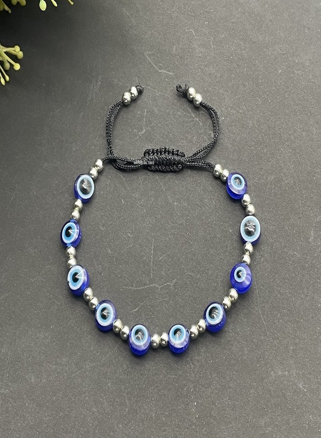 ARTIFICIAL TREE HANDMADE BALL EVIL EYE NAZAR DHAGA BRACELET ADJUSTABLE FRIENDSHIP BAND FOR WOMEN MEN 1 Piece (AT GIRLS BRCT 058) - Image 3
