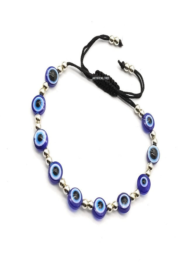 ARTIFICIAL TREE HANDMADE BALL EVIL EYE NAZAR DHAGA BRACELET ADJUSTABLE FRIENDSHIP BAND FOR WOMEN MEN 1 Piece (AT GIRLS BRCT 058) - Image 2