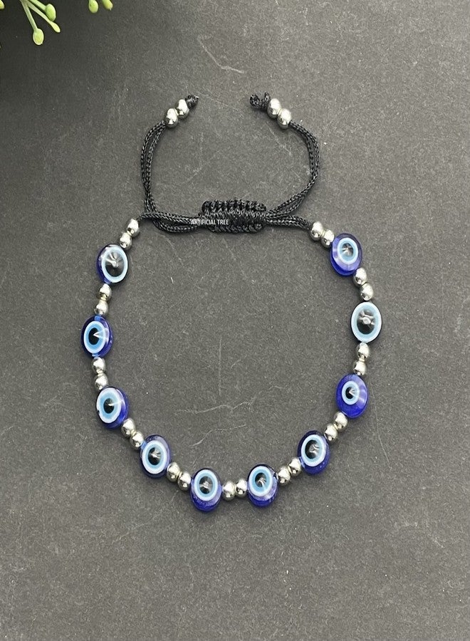 ARTIFICIAL TREE HANDMADE BALL EVIL EYE NAZAR DHAGA BRACELET ADJUSTABLE FRIENDSHIP BAND FOR WOMEN MEN 1 Piece (AT GIRLS BRCT 058) - Image 4