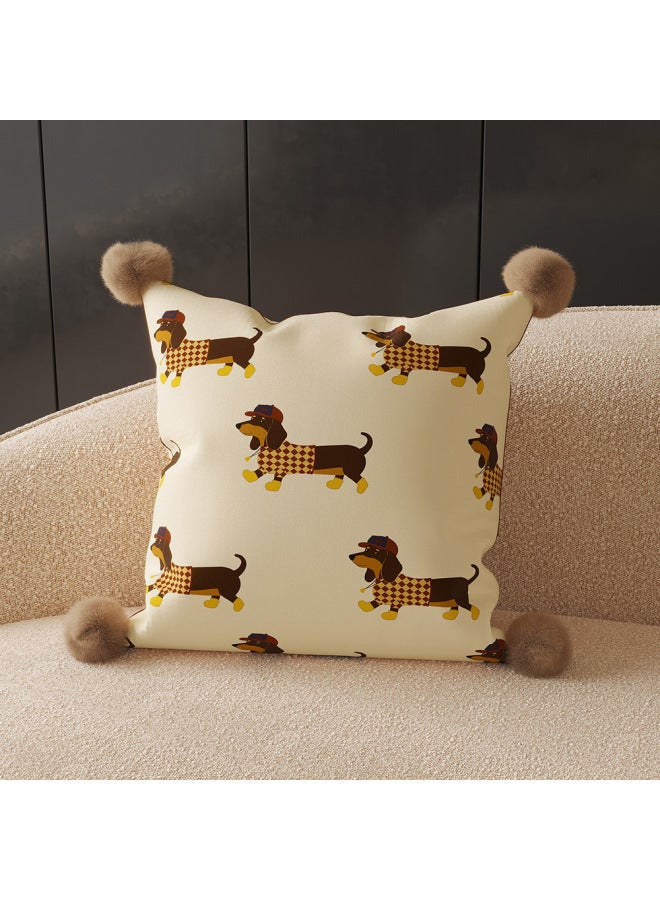 Dachshund Puppy Living Room Sofa Pillow Lumbar Pillow With Core Cartoon Versatile Bedroom Bedside Atmosphere Cushion Back Cushion