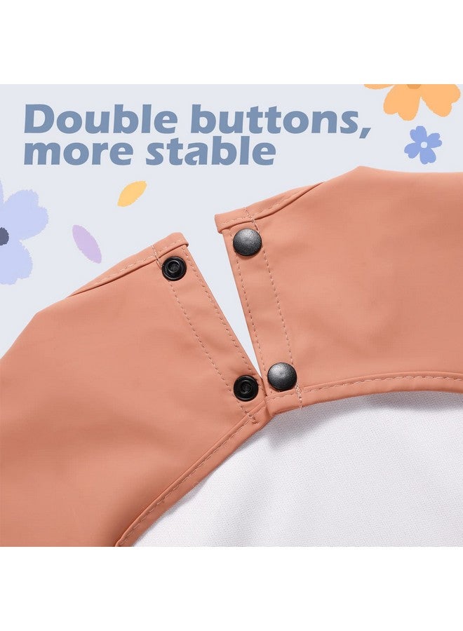 JaGely 4 Pack Long Sleeve Baby Bibs Waterproof Long Sleeved Bib Baby Eating Smock Bib Feeding Shirt Bib With Food Catcher(Soft Color) - Image 5