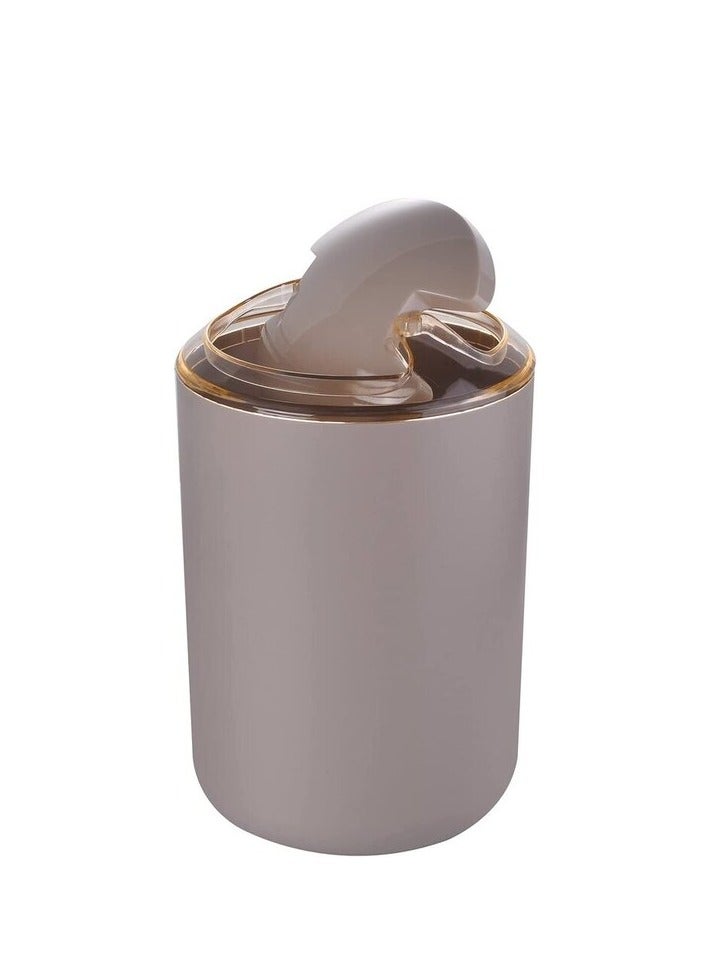 بروماس سلة مهملات بلاستيكية باللون البيج لغرفة النوم 19 × 19 × 29 سم