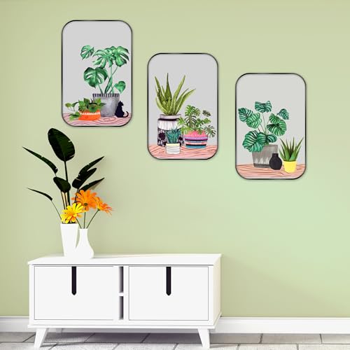 Indianara Set of 3 Framed Art Painting (3911BK) without glass 10.2 X 13, 10.2 X 13, 10.2 X 13 INCH (Style 7) - Image 4