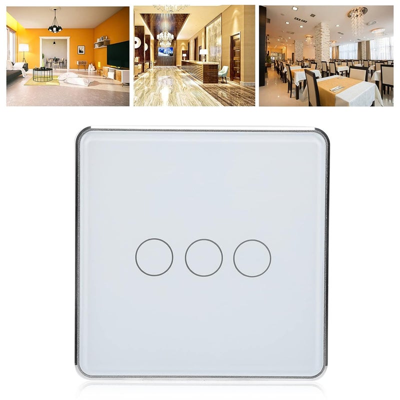 klarako Intelligent Touch Light Switch, Smart Light Switch, Smart Touch Button, 86 Type Touch Panel Wireless, 2.4G Voice Control, AC 100‑250V, for ZigBee (3 Way) - Image 4
