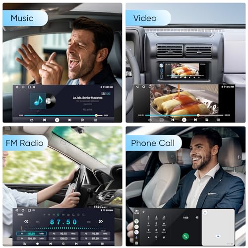 AINAVI 6.9-Inch Single Din Touchscreen Car Stereo - Android 2GB+64GB Type-C&USB Single Din Wired/Wireless Carplay Android Auto,1080P HD GPS Navigation Handsfree Calling WiFi, SWC/FM/BT (6.86-SD-C) - Image 4