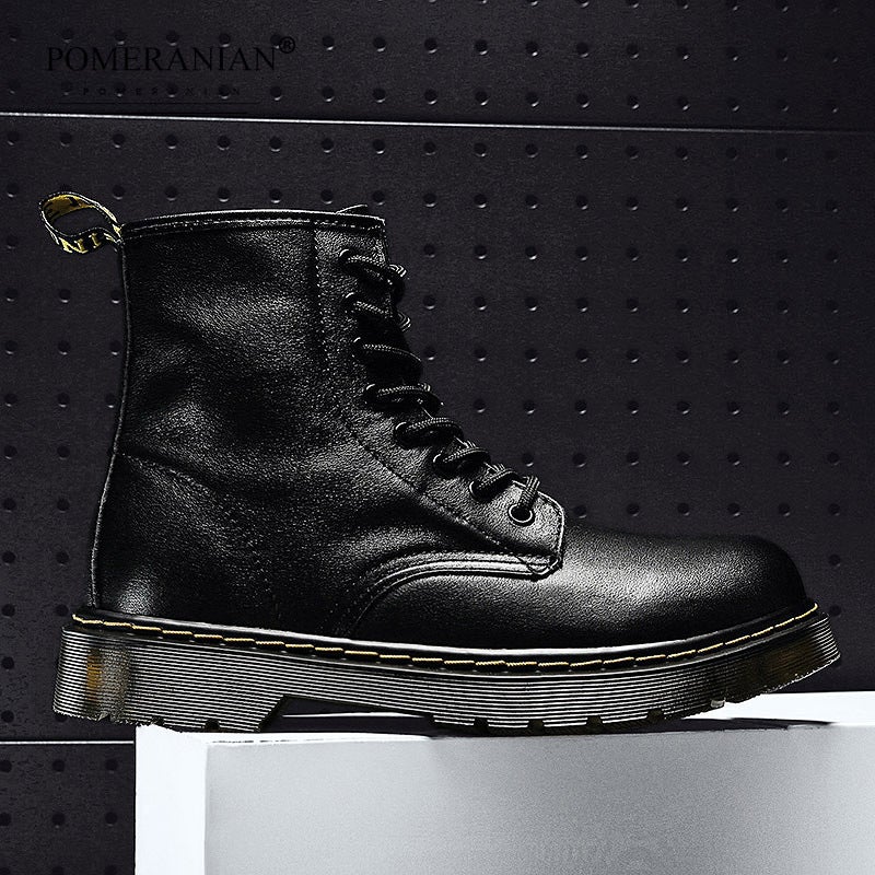 Pomeranian Top Layer Cowhide Eight-Hole Couple Martin Boots Men'S And Women'S Lace-Up Leather High Shoes Oxford Low Outdoor - Image 5