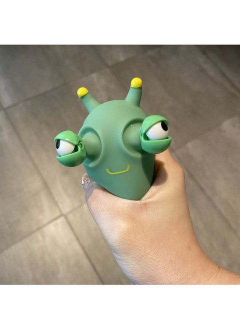 Funny Decompression Staring Eye Creative Funny Eye-popping Panda Squeeze Pinch Le Milk Dragon Decompression Toy Vegetable Worm-Color:[unzip 1 Cabbage Insect]