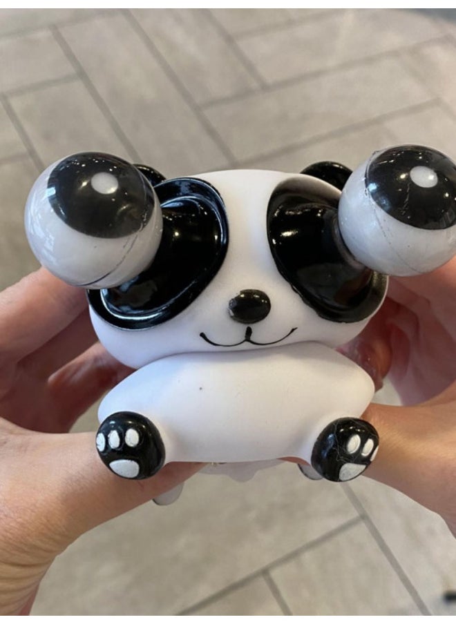 Generic - Funny Decompression Staring Eye Creative Funny Eye-popping Panda Squeeze Pinch Le Milk Dragon Decompression Toy Vegetable Worm-Color:[unzip 1 Cabbage Insect] - Image 1