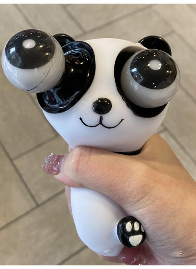 Generic - Funny Decompression Staring Eye Creative Funny Eye-popping Panda Squeeze Pinch Le Milk Dragon Decompression Toy Vegetable Worm-Color:[unzip 1 Cabbage Insect] - Image 1