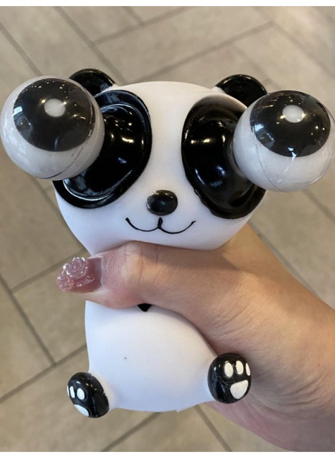 Generic - Funny Decompression Staring Eye Creative Funny Eye-popping Panda Squeeze Pinch Le Milk Dragon Decompression Toy Vegetable Worm-Color:[unzip 1 Cabbage Insect] - Image 1