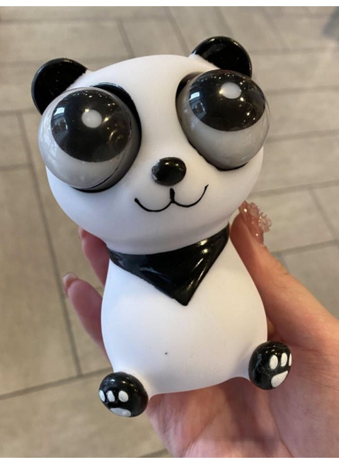 Generic - Funny Decompression Staring Eye Creative Funny Eye-popping Panda Squeeze Pinch Le Milk Dragon Decompression Toy Vegetable Worm-Color:[unzip 1 Cabbage Insect] - Image 1