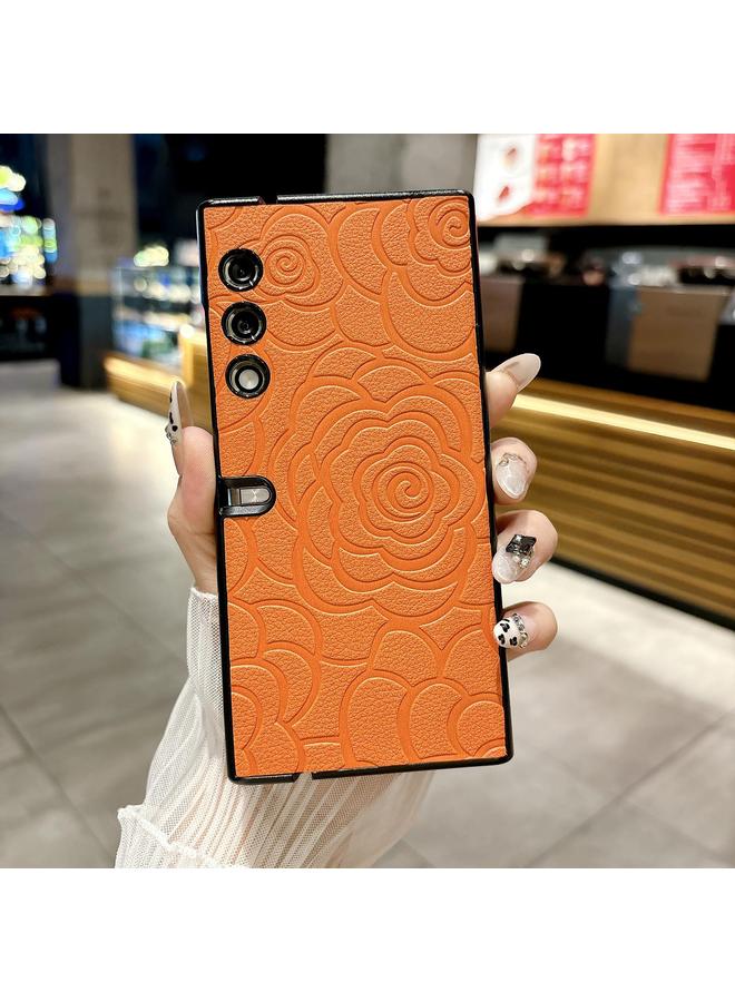 S-TOP Case For Honor V Purse Impression Camellia Pattern Protective Phone Case - Image 2