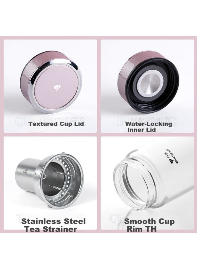 Wanxiang Single-layer Glass Cup Champagne Gold 490ml Portable Home Water Cup U270 Curved Couple Tea Cup For Men And Women