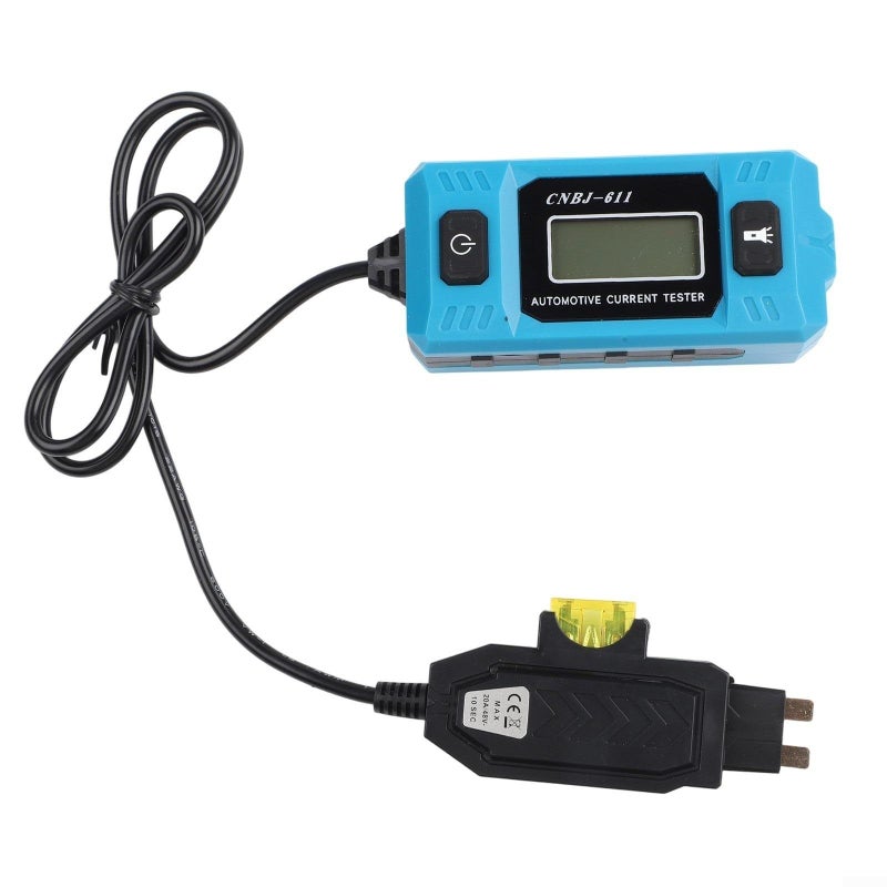 Automotive Circuit Tester 0 01 To 19 99A DC Current Measurement For Blade Fuses 12V Truck Car Voltage Diagnostic Tool With Blue Backlit LCD Front Light CNBJ 611 - Image 2