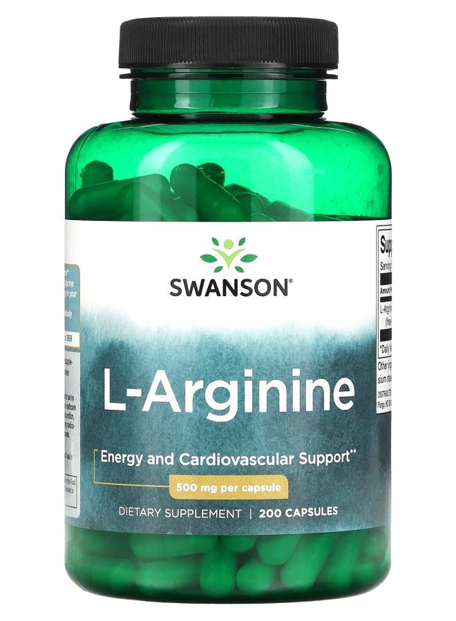 L-Arginine  500 mg  200 Capsules
