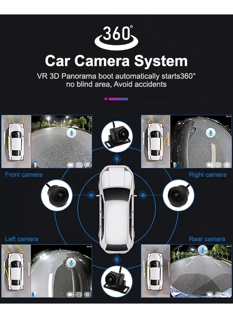 360 نظام كاميرا السيارة Smart One 360 – رؤية بانورامية، رؤية ليلية، مقاوم للماء، أداء ممتاز في الإضاءة المنخفضة، سهل التركيب - Image 2