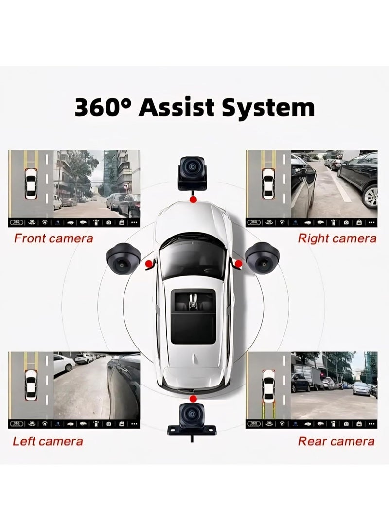 360 نظام كاميرا السيارة Smart One 360 – رؤية بانورامية، رؤية ليلية، مقاوم للماء، أداء ممتاز في الإضاءة المنخفضة، سهل التركيب - Image 3