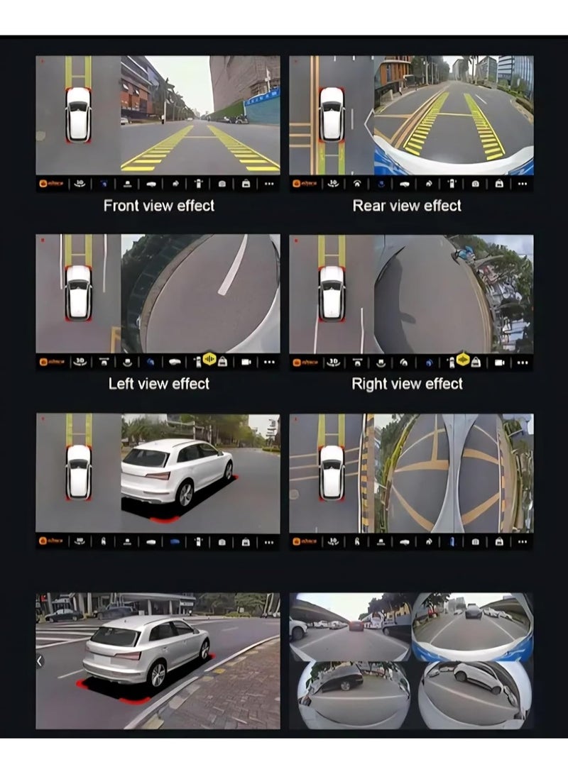 360 نظام كاميرا السيارة Smart One 360 – رؤية بانورامية، رؤية ليلية، مقاوم للماء، أداء ممتاز في الإضاءة المنخفضة، سهل التركيب - Image 4