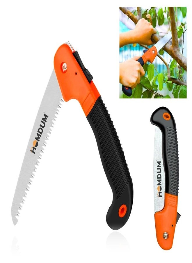 Homdum Folding Pruning Gardening Hand Saw with Secure Lock for Camping, Wood Cutting Tree Branch - Image 1